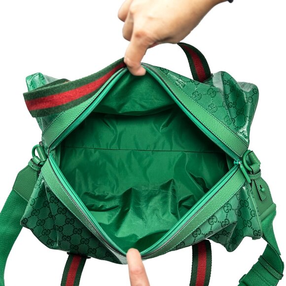 Gucci Unisex GG Crystal Canvas Large Duffel Bag - Picture 5 of 10